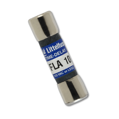 FLA6.25 Powr-Gard Time Delay Supplemental Midget Fuse, 6.25 A, 125 V AC, 10 kA Interrupt, Cylindrical Body