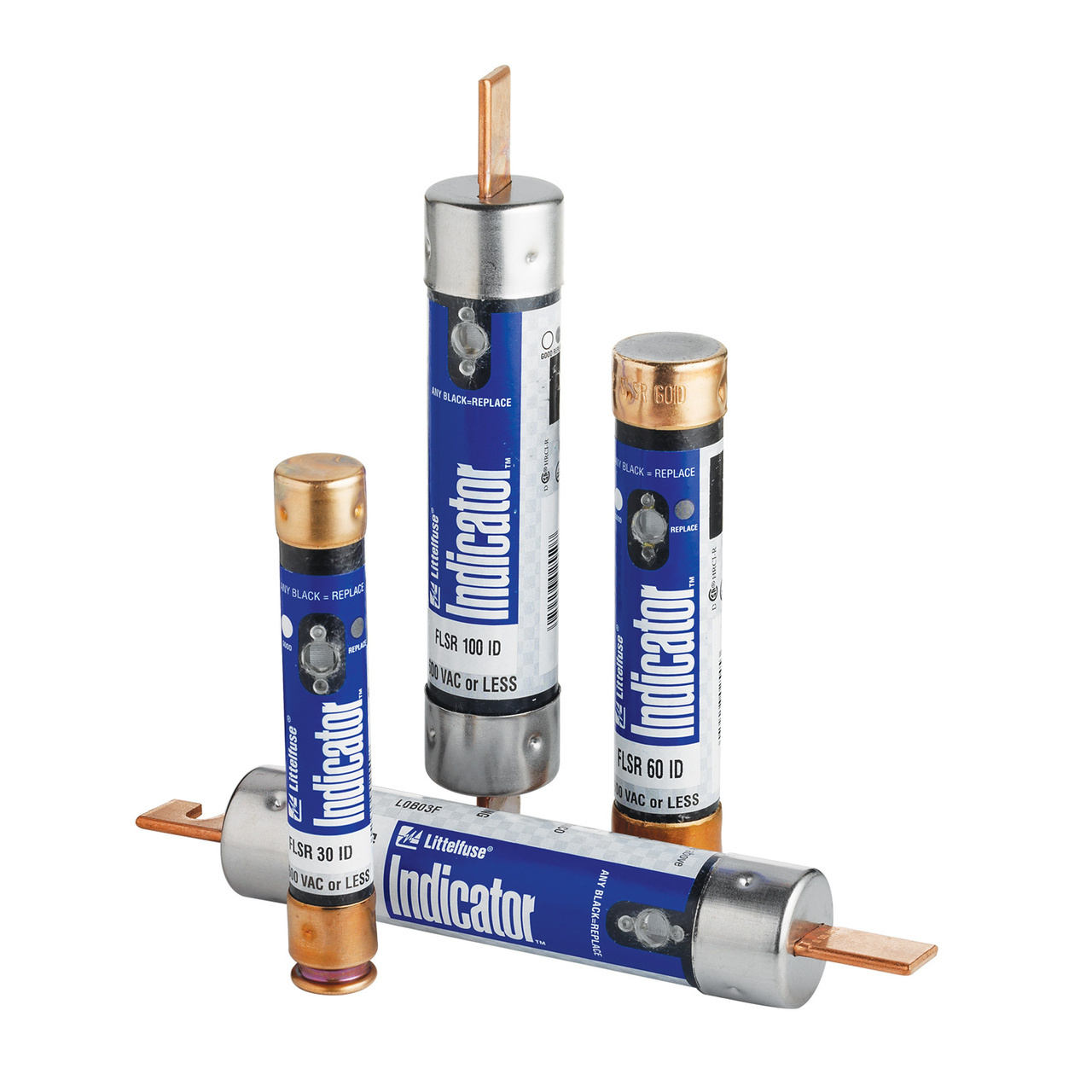 FLSR025ID Powr-Gard Current Limiting Time Delay Fuse, 25 A, 600 V AC/300 V DC, 200/20 kA Interrupt, RK5 Class, Cylindrical Body