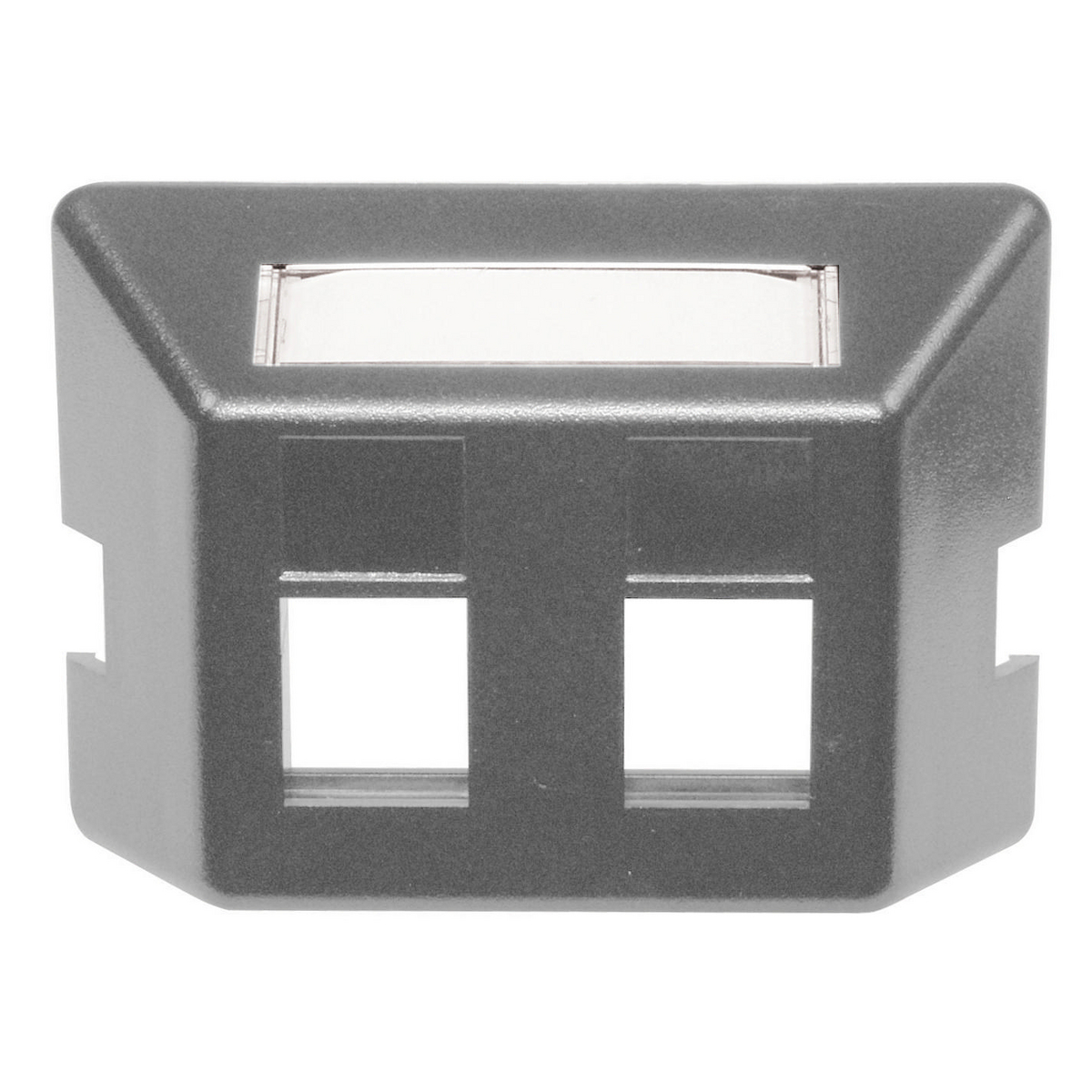 FP2GY Furniture Plate, 1 Gang, 2 Ports, Fastened Mount, Molded ABS