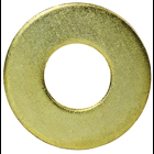 Flat Washer, Brass material, 1/16 in. thickness, 3/4 in. outside diameter, 3/8 in. inside diameter, fits bolt size 5/16 in.