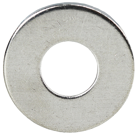 FWS6 Flat Washer, #6, 5/32 in ID x 3/8 in OD, 3/64 in THK, Stainless Steel