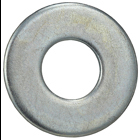 Flat Washer, Steel material, Zinc Plated Finish, 1/16 in. thickness, 3/4 in. outside diameter, 5/16 in. inside diameter, fits bolt size 1/4 in., Tuff Pack