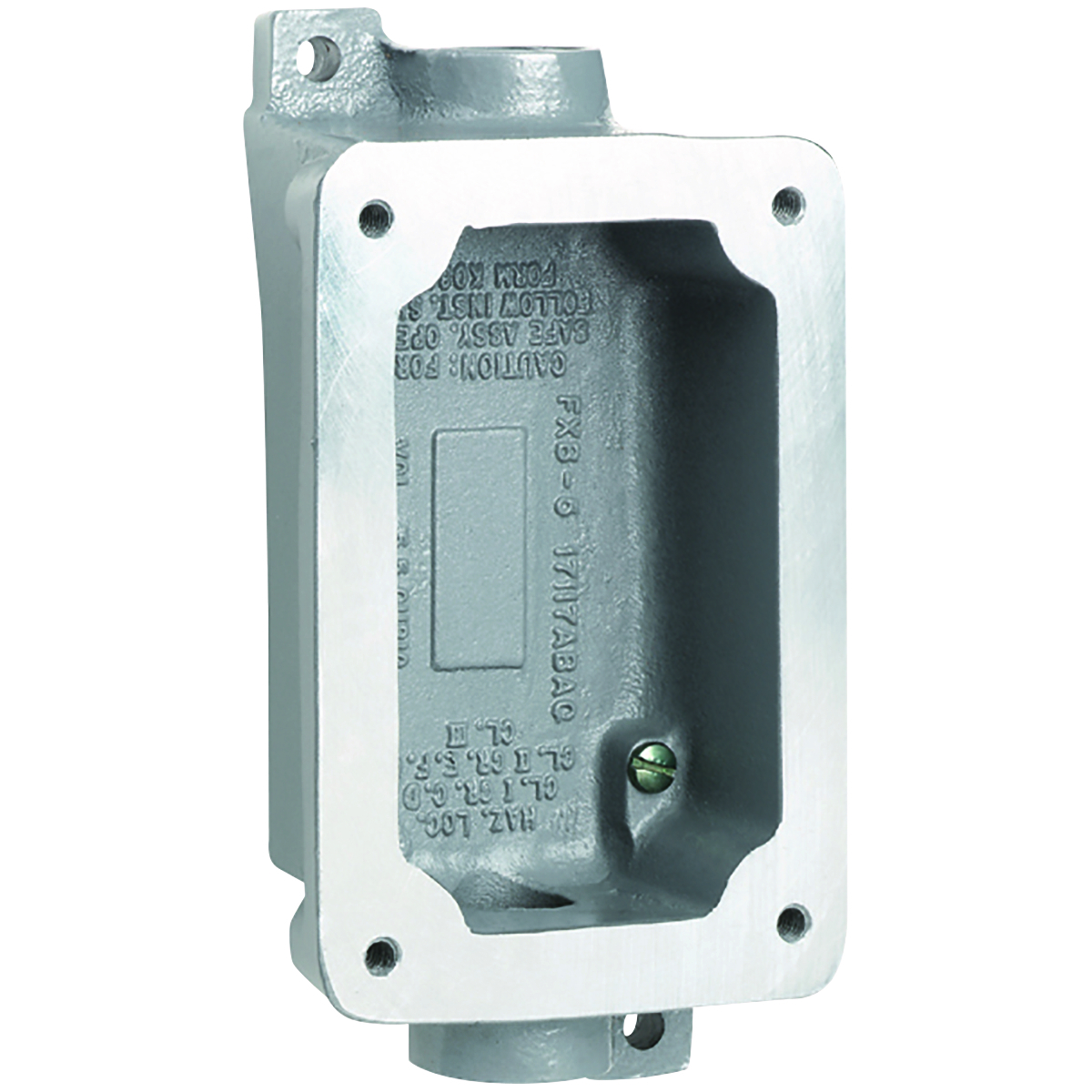 FXB-4 FXB 1-Gang Factory Sealed Feed-Through Splice Box, For Use With FXCS and FXS Cover Sub Assemblies, NEMA 3/7CD/9EFG NEMA Rating, Copper-Free Aluminum, Gray