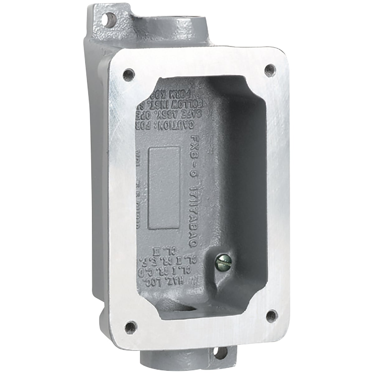 FXB-5 FXB Type FXB Factory Sealed Feed-Through Splice Box, Copper-Free Aluminum, 1 Gangs, 6-13/16 in H x 3-11/16 in W x 1-3/4 in D