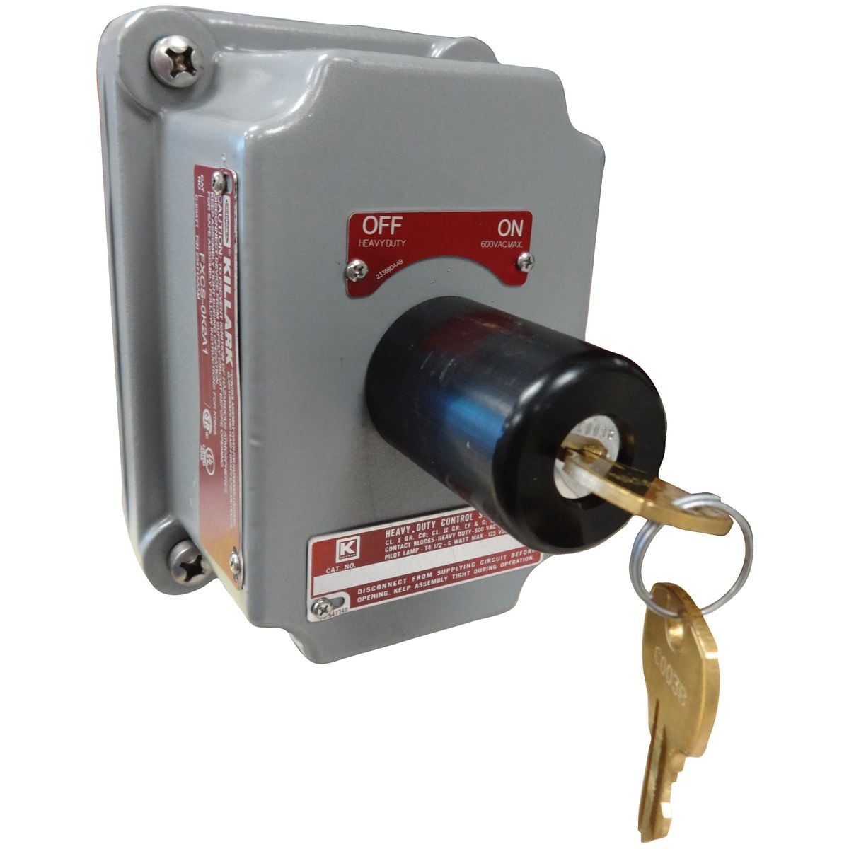FXCS-0S2A5 FXCS SEAL-X Factory Sealed Standard Selector Switch Cover Assembly With Device, 600 V AC, 10 A, 2NO-2NC Contact, NEMA 3/7CD/9EFG NEMA Rating