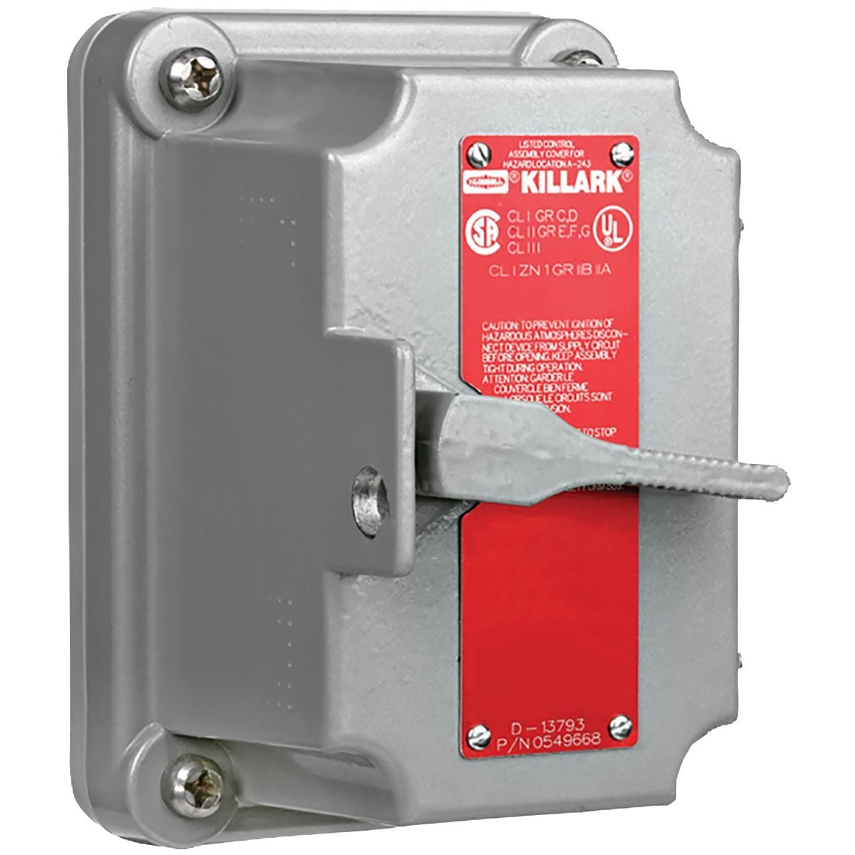 FXS-1C Factory Sealed Tumbler Switch With Cover, 120/277 V AC, 20 A, NEMA 3/7/9 NEMA Rating