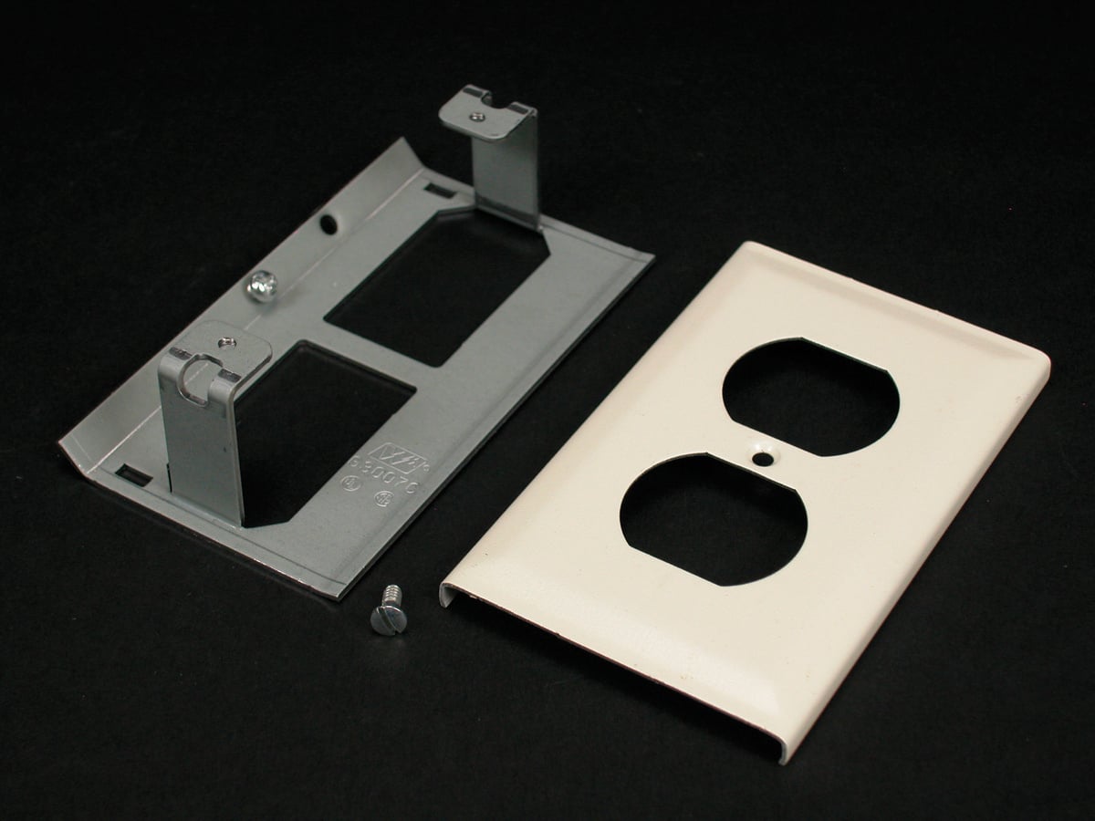 Duplex Receptacle Cover Fitting; Gray