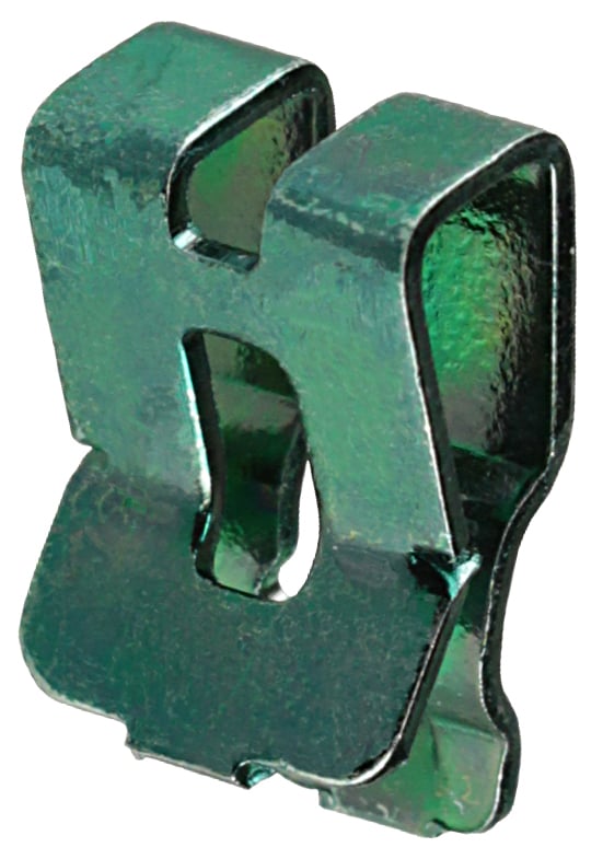 GC Ground Clip, 14 to 10 AWG Conductor, Clip-On Mount, Steel, Zinc Plated