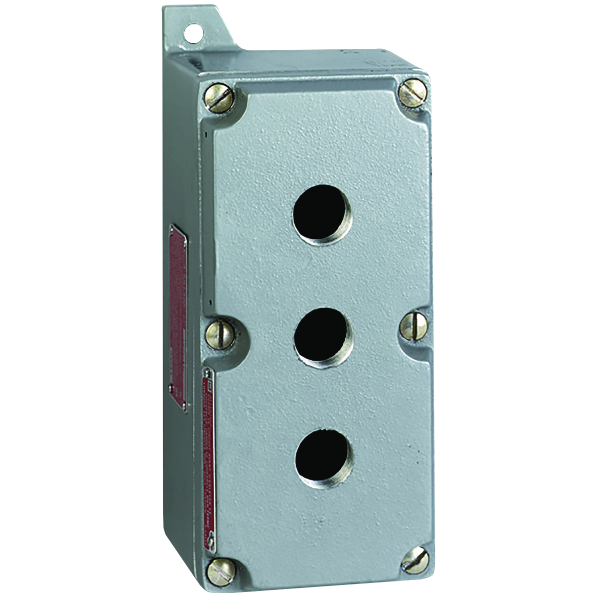 GCS-16 GCS 3-Hole Control Station Operator Body, For Use With Style 1 Control Stations and G-Series Custom Control Panel Operators, NEMA 7(C,D) 9(E,F,G) NEMA Rating, -25 to 40 deg C, Aluminum, Gray