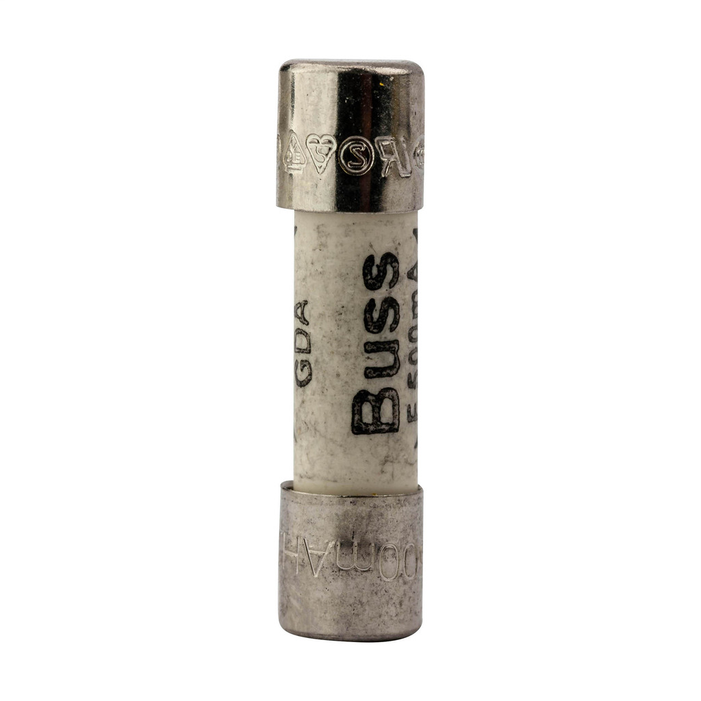 Eaton GDA Series Fast-acting fuse 0.500A, 250 Vac, 32 Vdc (self certified), GDA-500MA