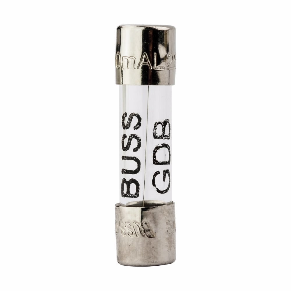GDB-1.25A Low Breaking Small Dimension Fast Acting Fuse With Nickel Plated Brass End Caps, 1.25 A, 250 V AC, 35 A Interrupt, Cylindrical Body