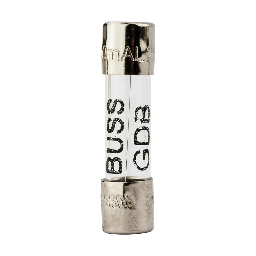 GDB-400MA Low Breaking Small Dimension Fast Acting Fuse With Nickel Plated Brass End Caps, 400 mA, 250 V AC, 35 A Interrupt, Cylindrical Body