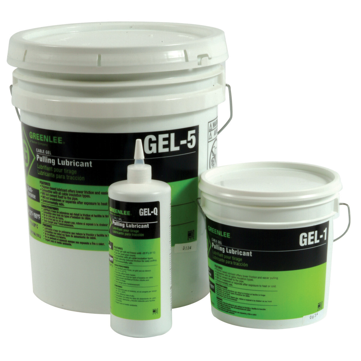 GEL-5 Cable-Gel Non-Flammable Non-Hazardous Pulling Lubricant, 5 gal Pail, Gel Form, Blue, 1