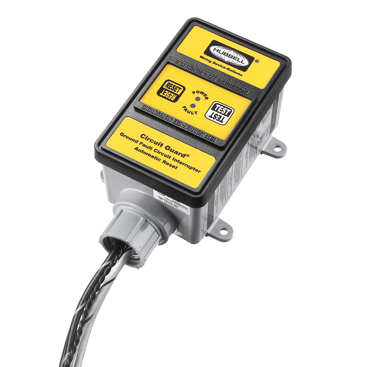 GFHW431 3-Phase 5-Wire Automatic Multi-Strand Fabricated Hard Wired Gfci, 120/208 V AC, 30 A, NEMA 4X Enclosure, Thermoplastic