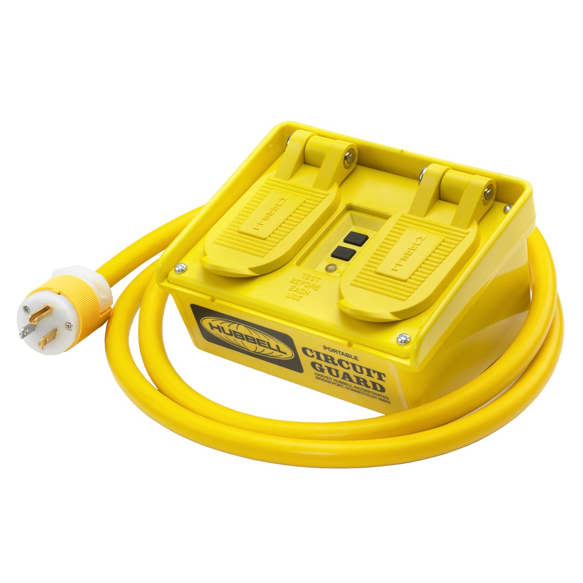 GFP15M 2-Pole 3-Wire 1-Phase Decorator Duplex Manual Set Multiple Outlet Standard Straight Blade Surface Mount GFCI Portable Power Station, 14 to 12 AWG Conductor, 14 to 12 AWG, 120 V AC