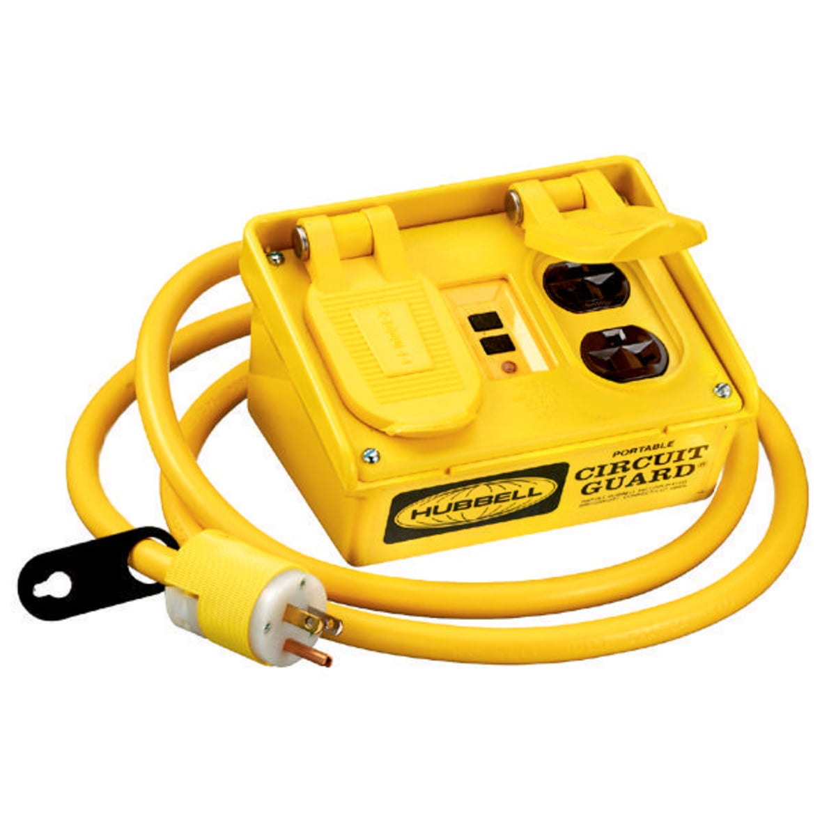 GFP20M 1-Phase 2-Pole 3-Wire Decorator Duplex Manual Portable Straight Blade Surface Mount GFCI Line Cord, (3) 14 to 12 AWG, 6 ft L, 120 V AC