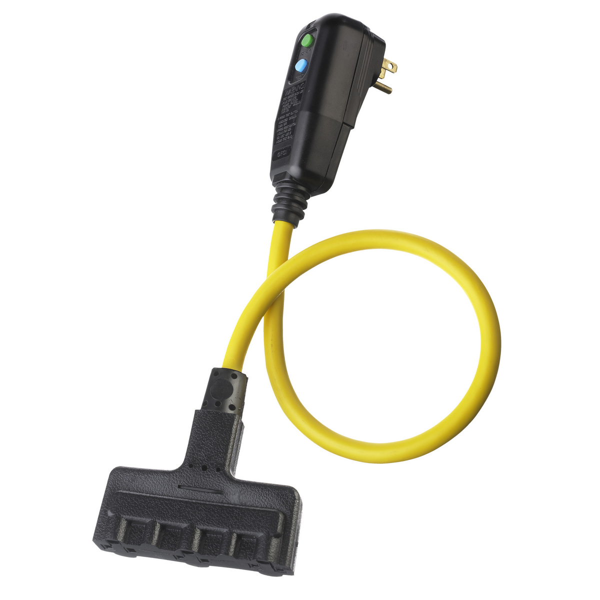 GFP2TTM 3-Wire Manual Portable Straight Blade Fabricated GFCI Line Cord, (3) Conductors 14 AWG Conductor Copper Conductor, 2 ft L, 120 VAC