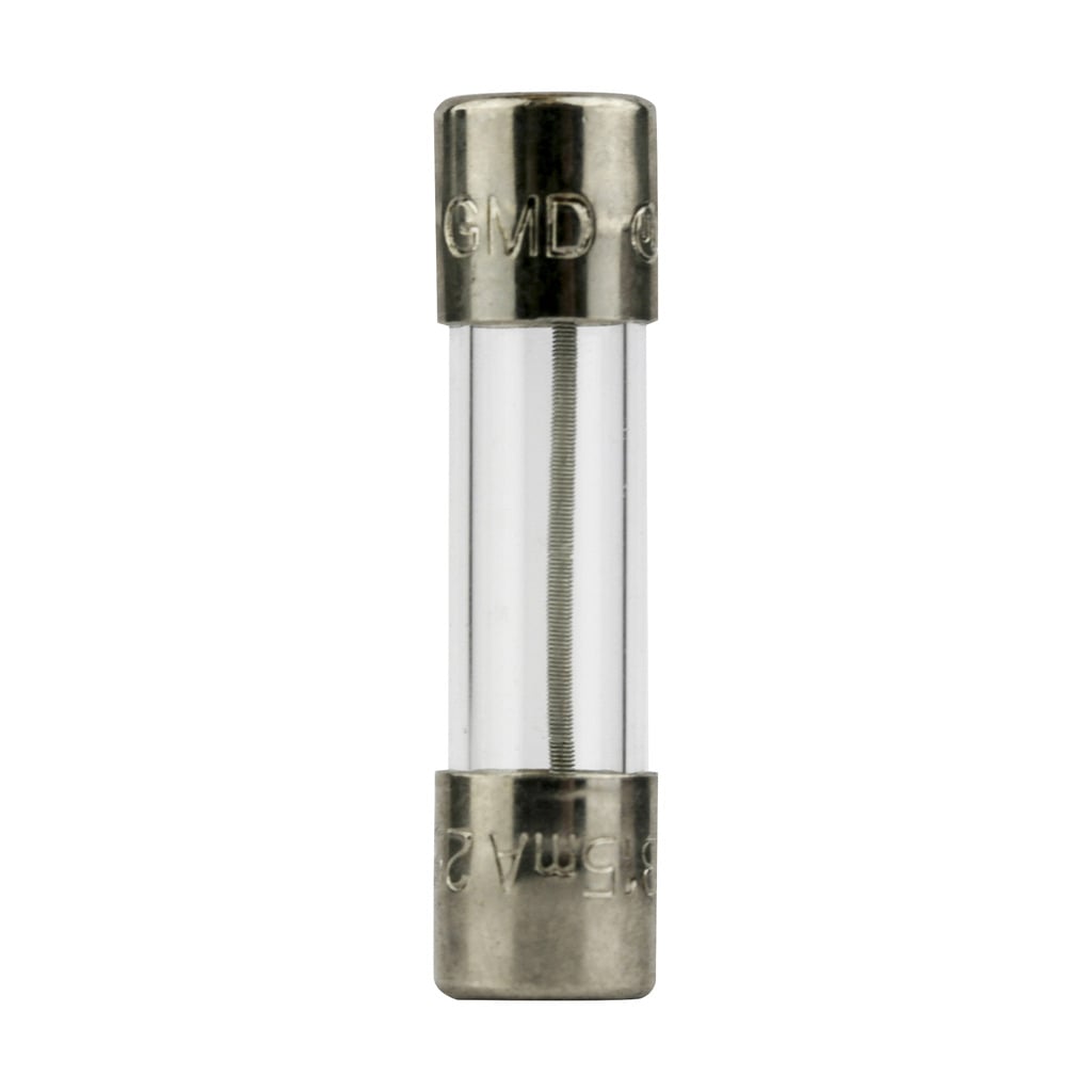 GMA-10A Electronic Low Breaking Small Dimension Fast Acting Fuse With Nickel Plated Brass End Cap, 10 A, 125 VAC, 200 A Interrupt, Cylindrical Body