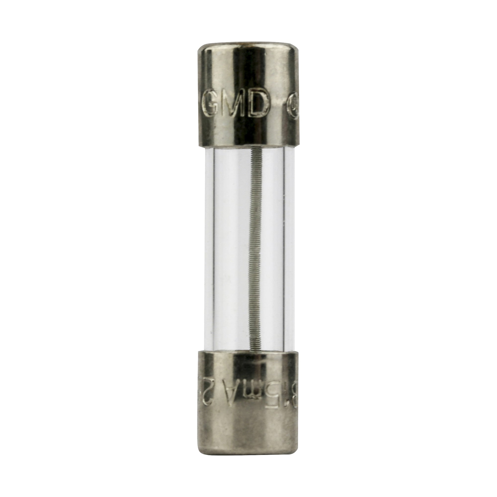 GMA-1A Electronic Low Breaking Small Dimension Fast Acting Fuse With Nickel Plated Brass End Cap, 1 A, 250 VAC, 35 A, 10 kA Interrupt, Cylindrical Body