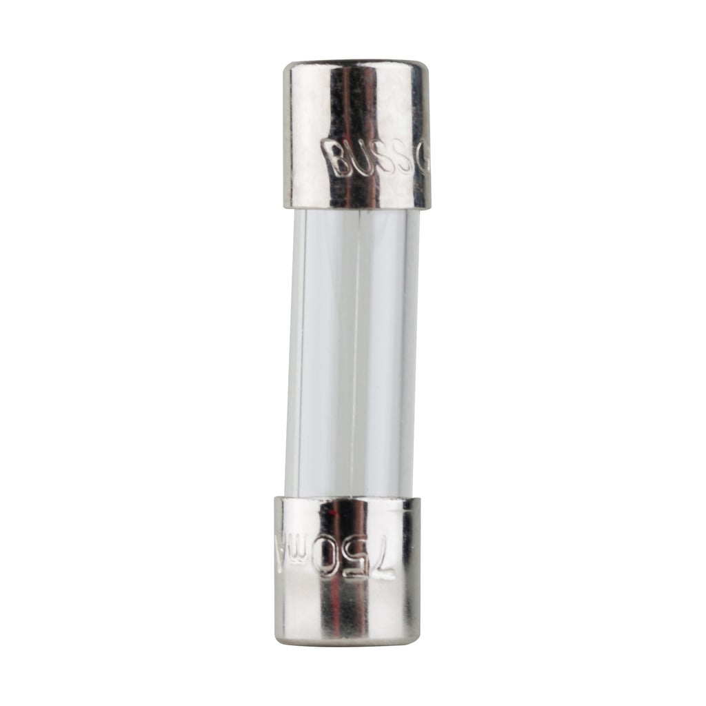 GMA-750MA Electronic Low Breaking Small Dimension Fast Acting Fuse With Nickel Plated Brass End Cap, 750 mA, 250 V AC, 35 A, 10 kA Interrupt, Cylindrical Body