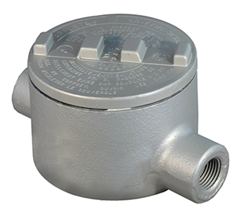 GRC125-A Unilets Dust-Ignitionproof Explosionproof Conduit Outlet Box, 1-1/4 in, 3.94 in Cover Opening, 31 cu-in, Epoxy Powder Coated