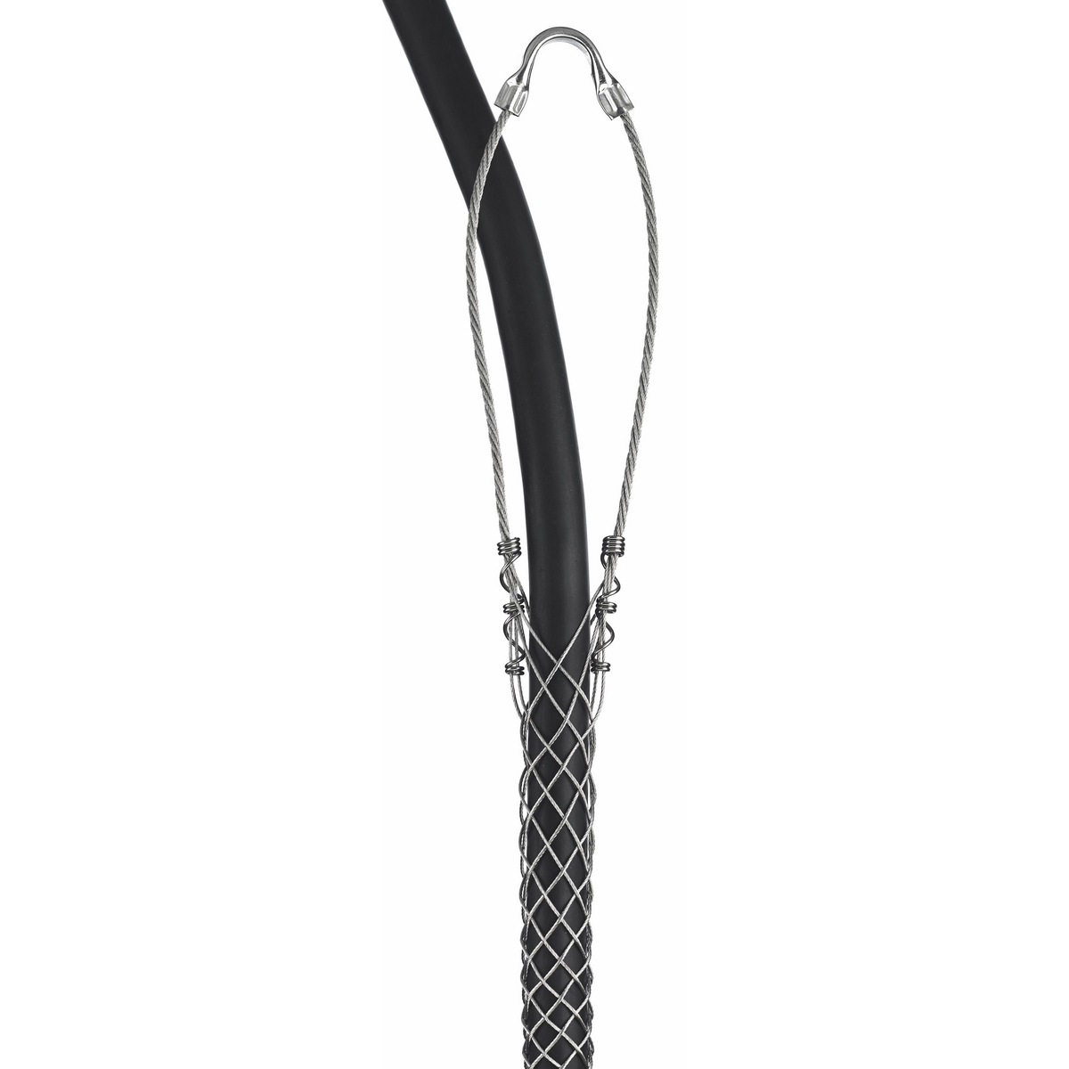 02216006 Light Duty Closed Mesh Single Eye Single Weave Service Drop Support Grip, 79 lb Breaking Strength, 0.52 to 0.62 in Cable, Bronze, TiN Coated
