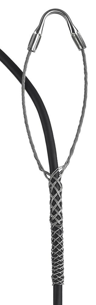 02217004 Heavy Duty Closed Mesh Single Eye Multi-Weave Service Drop Support Grip, 870 lb Breaking Strength, 0.41 to 0.5 in Cable, Bronze, TiN Coated
