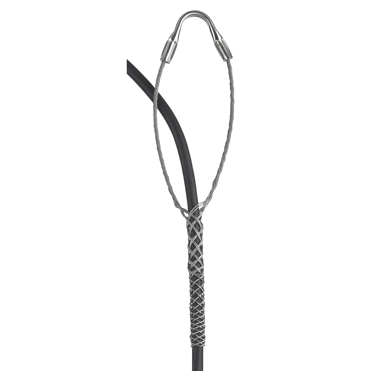 2217010 Heavy Duty Closed Mesh Single Eye Multi-Weave Service Drop Support Grip, 1390 lb Breaking Strength, 0.75 to 0.87 in Cable, Bronze, TiN Coated