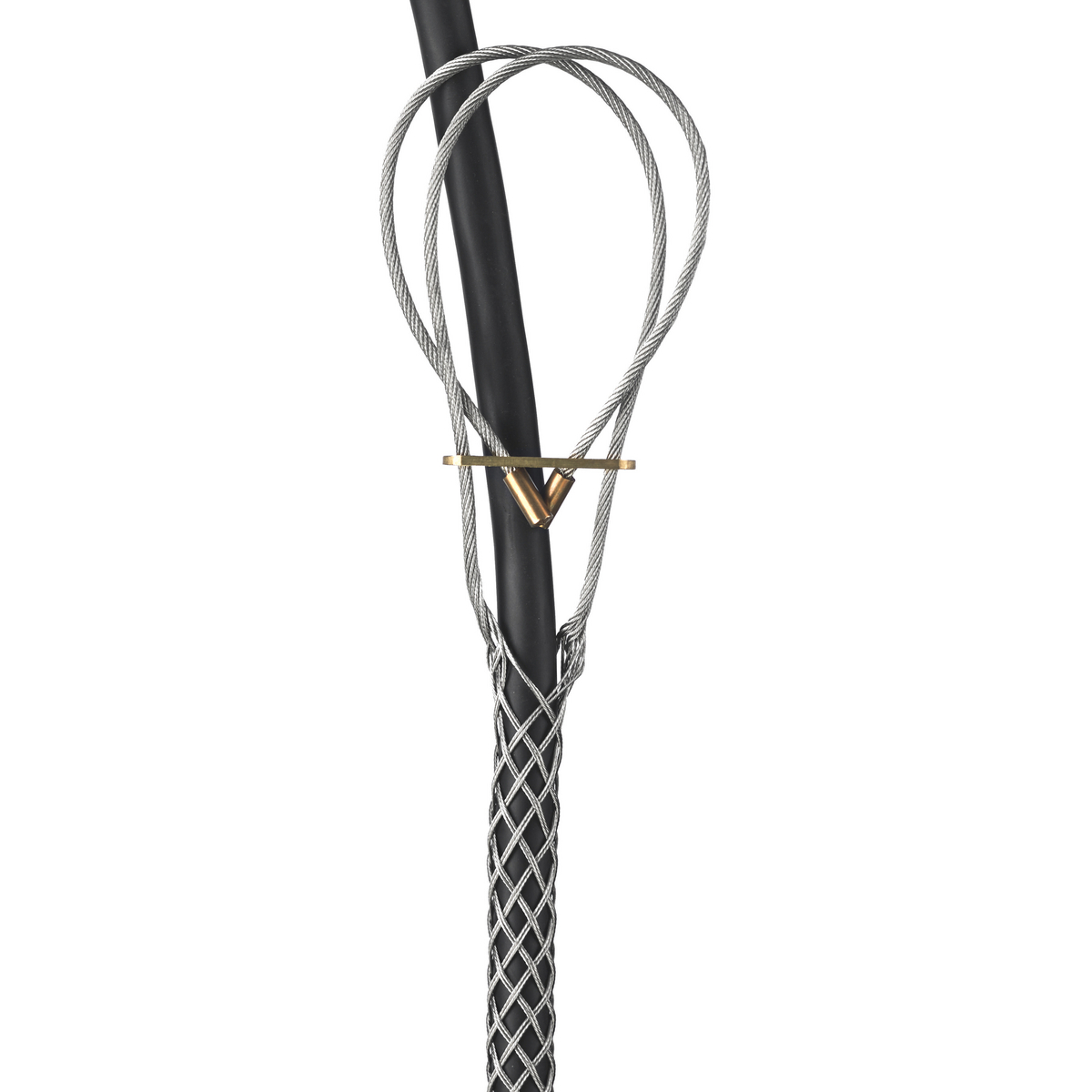 2217022 Heavy Duty Closed Mesh Universal Eye Service Drop Support Grip, 1050 lb Breaking Strength, 0.58 to 0.68 in Cable, Bronze, TiN Coated