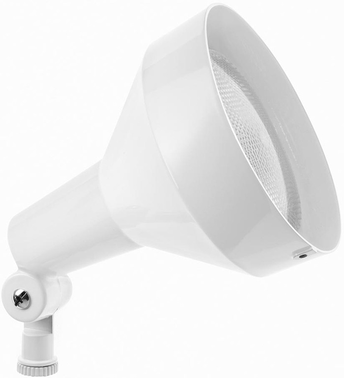 H101W HID Landscape Floodlight,) PAR38 Lamp, 120 V AC, White Housing