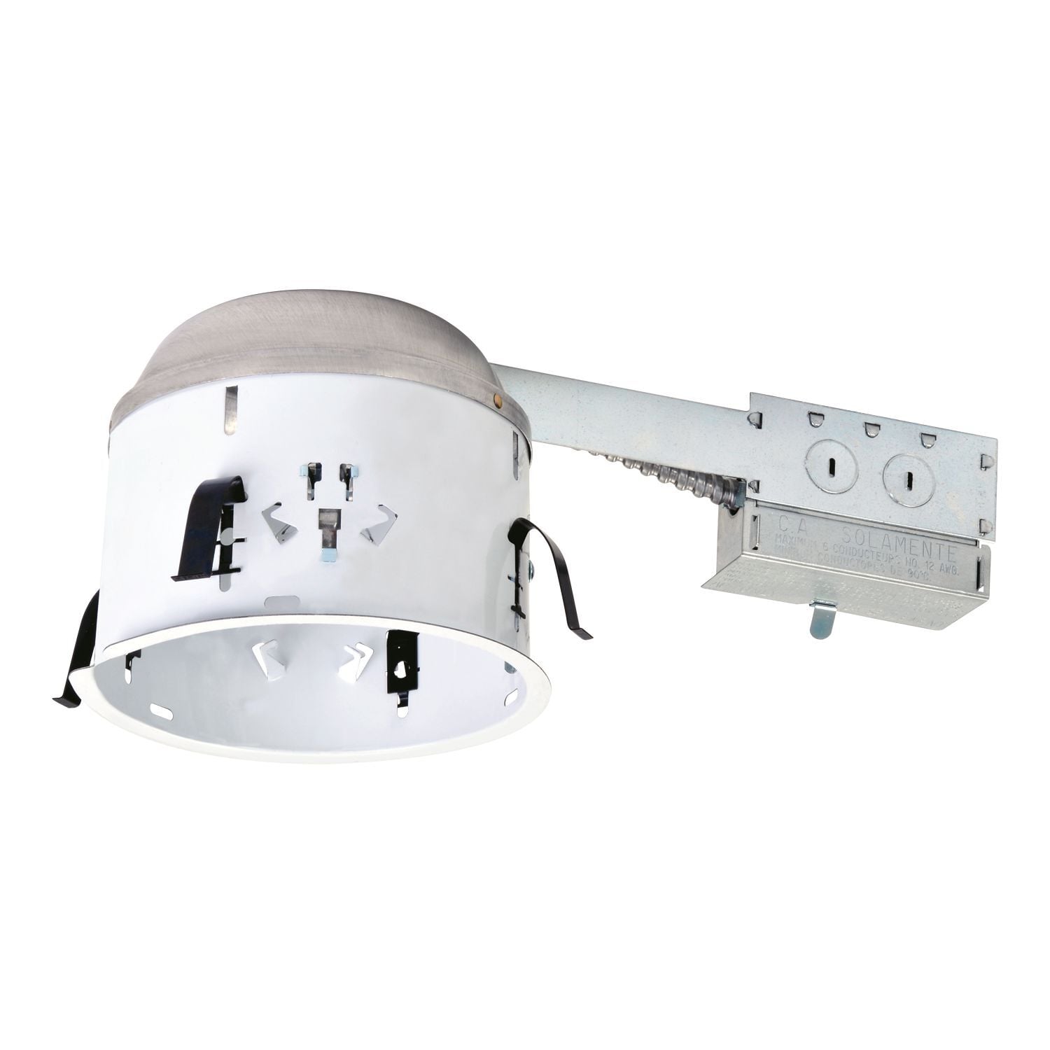 H27RT Halo Air-Tite Line Voltage Remodel Shallow Recessed Lighting Housing, Incandescent Lamp, Non-Insulated Insulation, 120 V AC, 6-1/4 in Ceiling Opening, Steel Housing