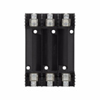Eaton Bussmann series fuse block, 0.1-30A, 600 Vac, 600 Vdc, Class H, Thermoplastic material, Box lug connection, 10 kAIC interrupt rating, 14 to 2 AWG (copper), 12 to 2 AWG (aluminum) wire size, Used with NOS and RES Fuse