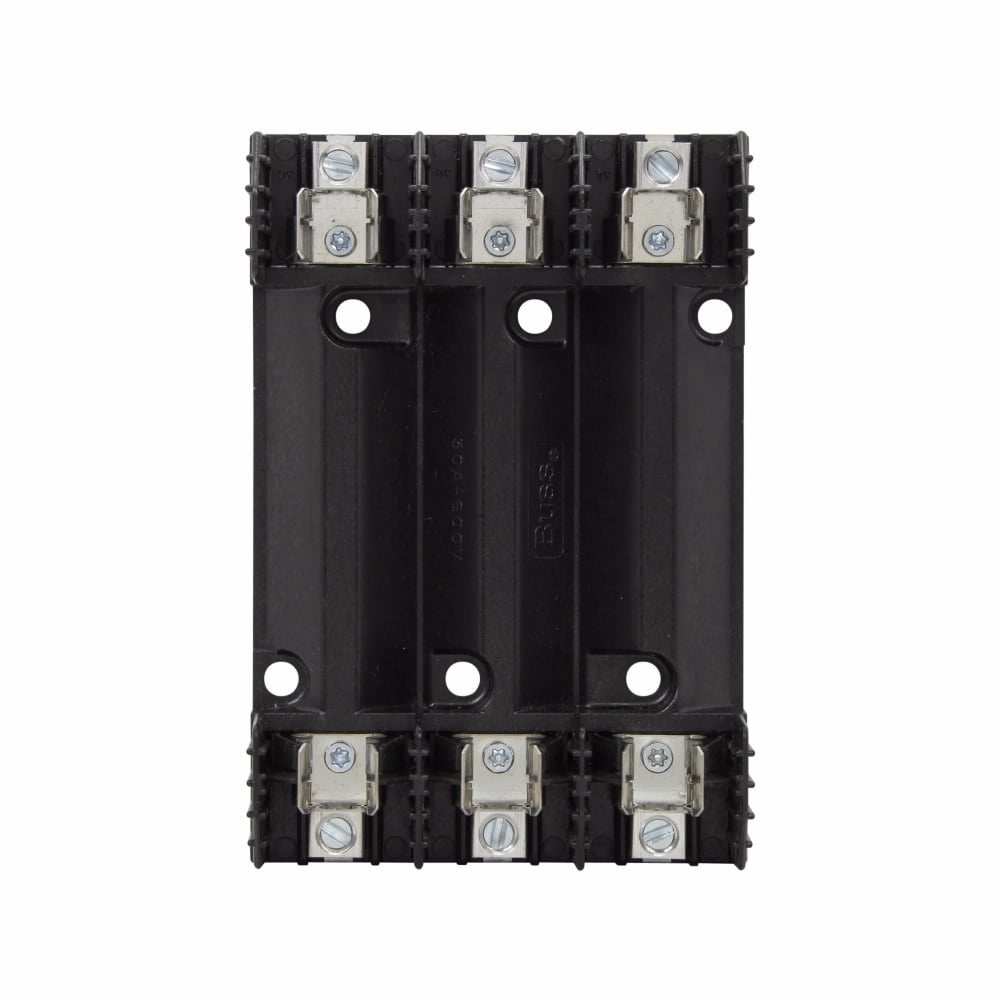 H60030-3CR Fuse Block, 600 VAC/VDC, 1/10 to 30 A, Class: H, 14 to 2 AWG, 12 to 2 AWG Wire, 3 Poles