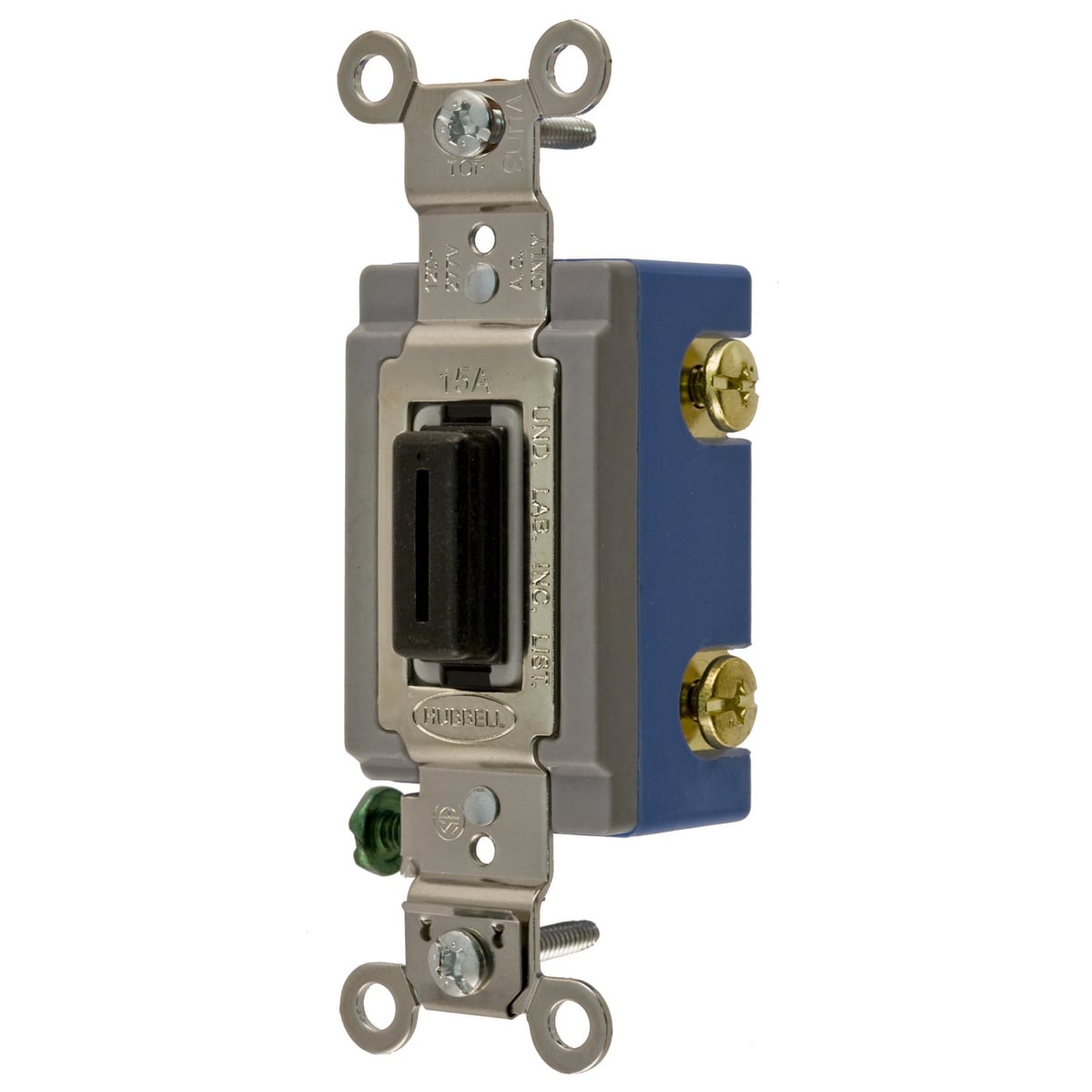 HBL1202L HBL Standard Extra Heavy Duty General Purpose Locking Switch, 120 to 277 V AC, 15 A, 4155 W Power Rating, 2-Position Contact