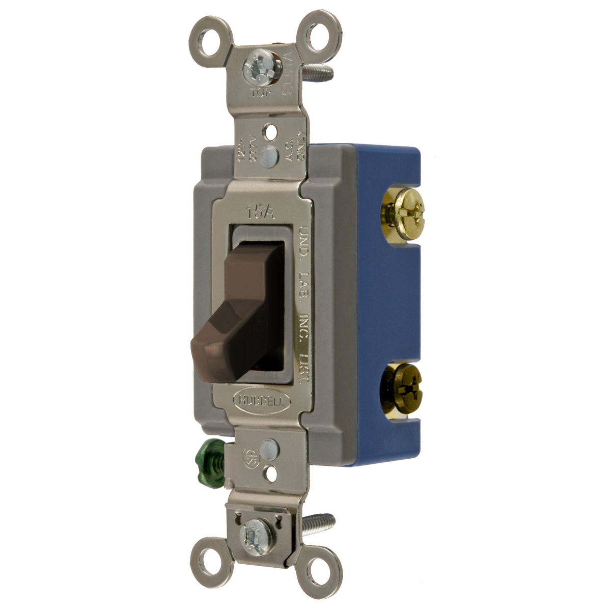 HBL1204 4-Way Extra Heavy Duty General Purpose Standard Toggle Switch, 120 to 277 V AC, 15 A, 4155 W Power Rating, 2-Position Contact