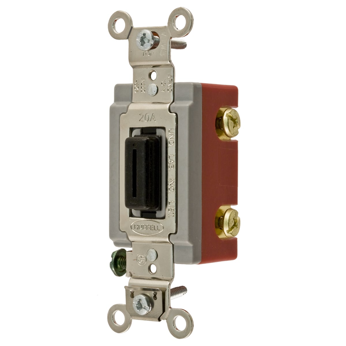 HBL1221L HBL Standard Extra Heavy Duty General Purpose Locking Switch, 120 to 277 V AC, 20 A, 5540 W Power Rating, 2-Position Contact