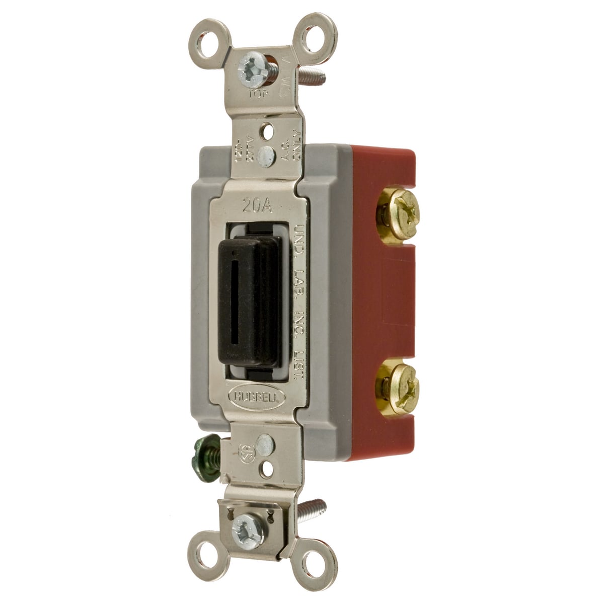 HBL1222L HBL Standard Extra Heavy Duty General Purpose Locking Switch, 120 to 277 V AC, 20 A, 5540 W Power Rating, 2-Position Contact