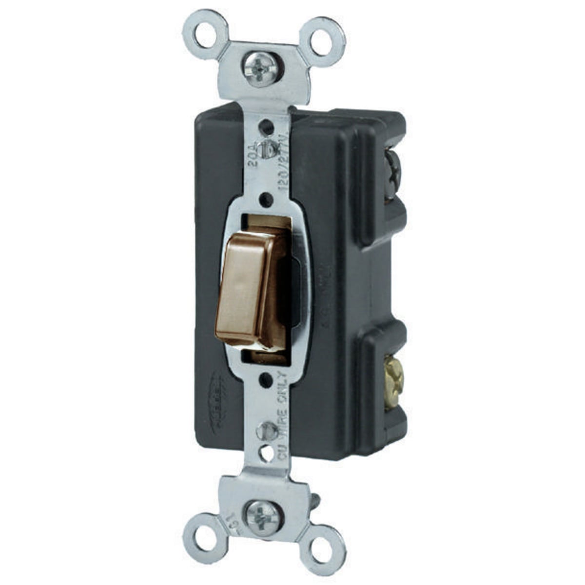 HBL1281MO 2-Position Standard Toggle Switch, 120 to 277 V AC, 20 A, 5540 W Power Rating, 2-Position Contact