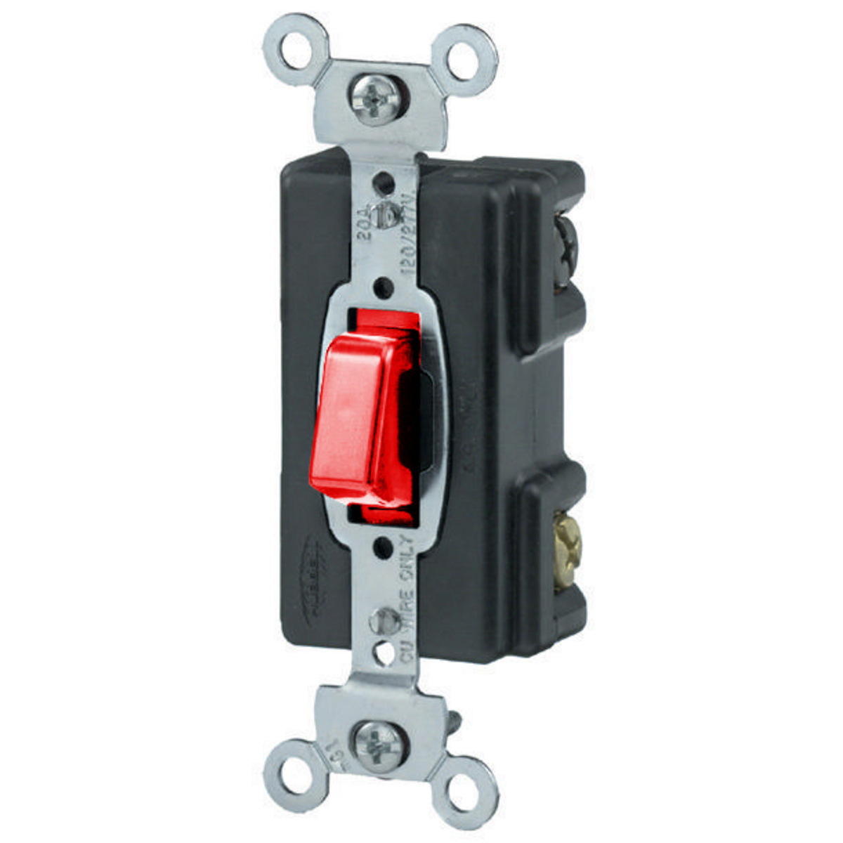 HBL1298 HBL 3-Way General Purpose Heavy Duty Pilot Light Standard Pushbutton Switch, 120 V AC, 20 A, 2400 W Power Rating, 2-Position Contact