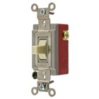 Switches and Lighting Controls, Extra Heavy Duty Industrial Grade, Toggle Switches, General Purpose AC, Single Pole Double Throw Center Off, 20A 120/277V AC, Back and Side Wired, Ivory Toggle