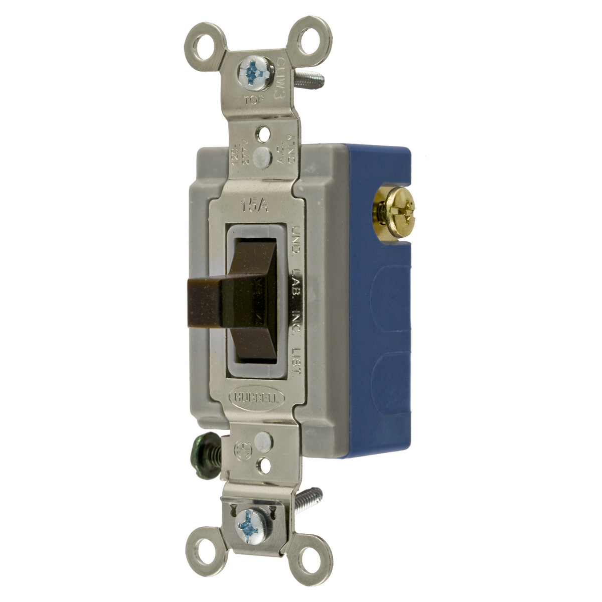 HBL1556 Double Throw Extra Heavy Duty General Purpose Standard Toggle Switch, 120 to 277 V AC, 15 A, 4155 W Power Rating