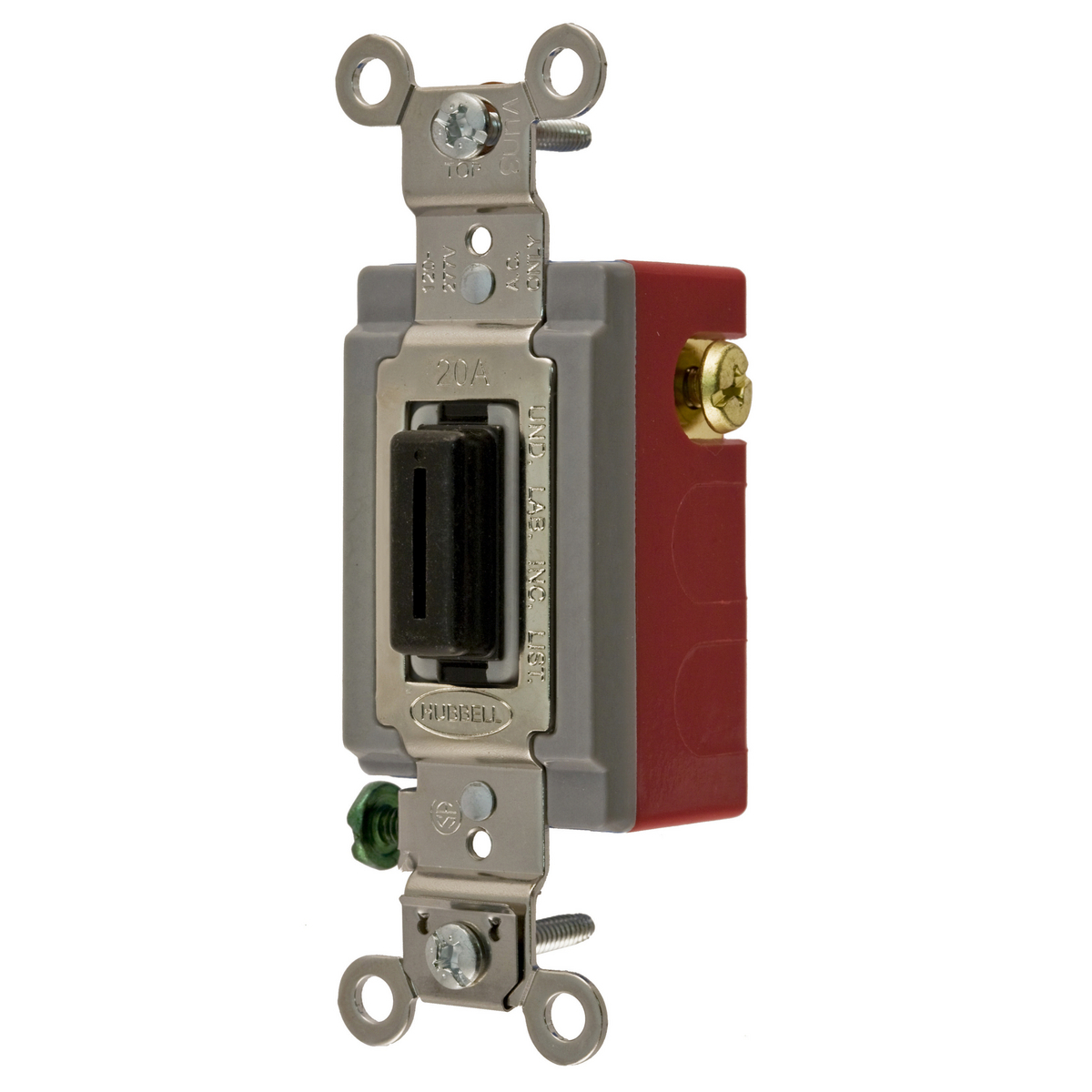 HBL1557L Double Throw Extra Heavy Duty Standard Locking Switch, 120 to 277 V AC, 20 A, 5540 W Power Rating