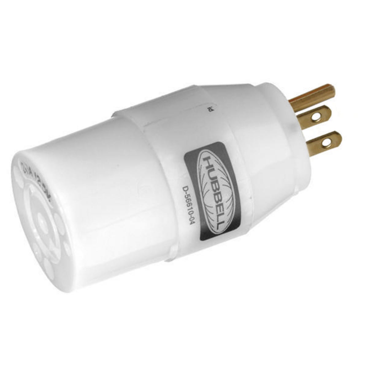 HBL2128 Grounded Standard Plug-In Mount Convenience Adapter, 125 V AC, 15 A, 2500 W Power Rating, Female Slot End, Male Blade End