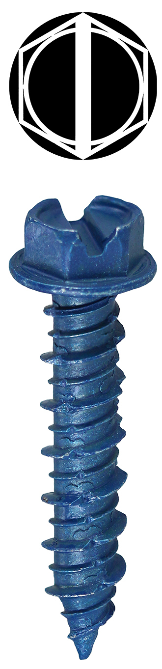 14H334 Concrete Anchor System, 5/16 in Dia, 3-3/4 in OAL, Ceramic Blue Coated