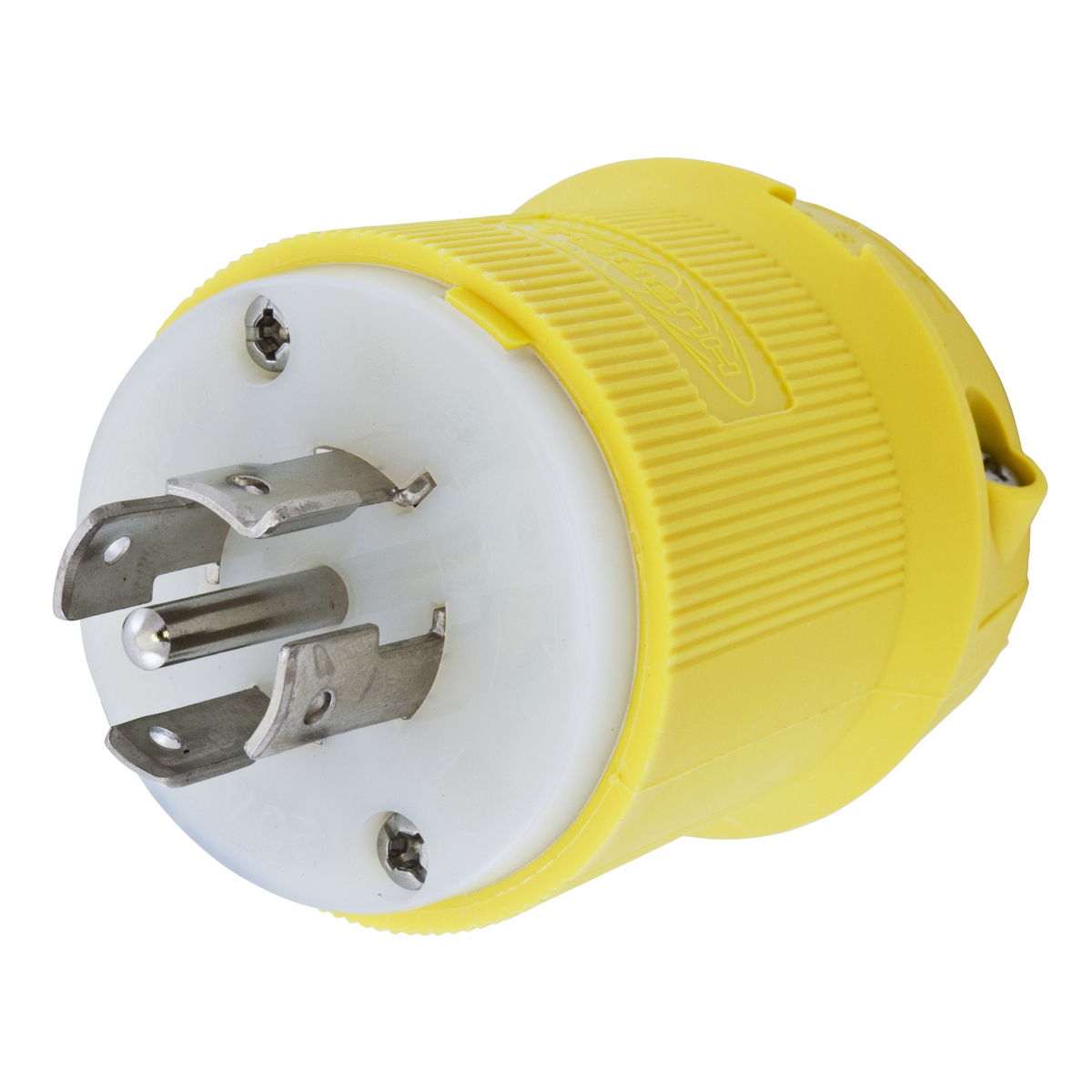 HBL25CM11 Grounding Non-Shrouded Locking Plug, 120/208 V AC, 20 A, 4 Poles, 5 Wires, Yellow