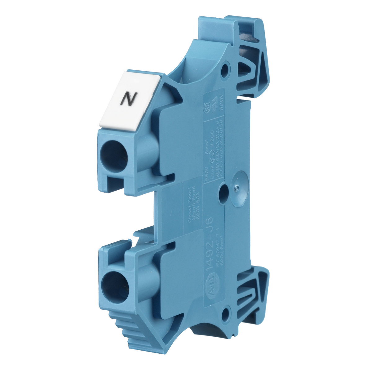 HBL30RNB Standard Mechanical Interlock Non-Fused Replacement Neutral Bar, For Use With 30A HBLDS3 Series Disconnect Switch, 10000 Cycles Mechanical, 6000 Cycles Electrical, -40 to 75 deg C, Screw Terminal, Composite