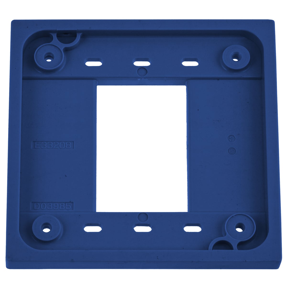 HBL4APBL Non-Metallic Straight Blade Standard Quad Receptacle Adapter Plate, 4.78 in L x 0.39 in W x 3.38 in D, For Use With 1, 2-Gang Device Box, QuadPlex Receptacle, Polycarbonate
