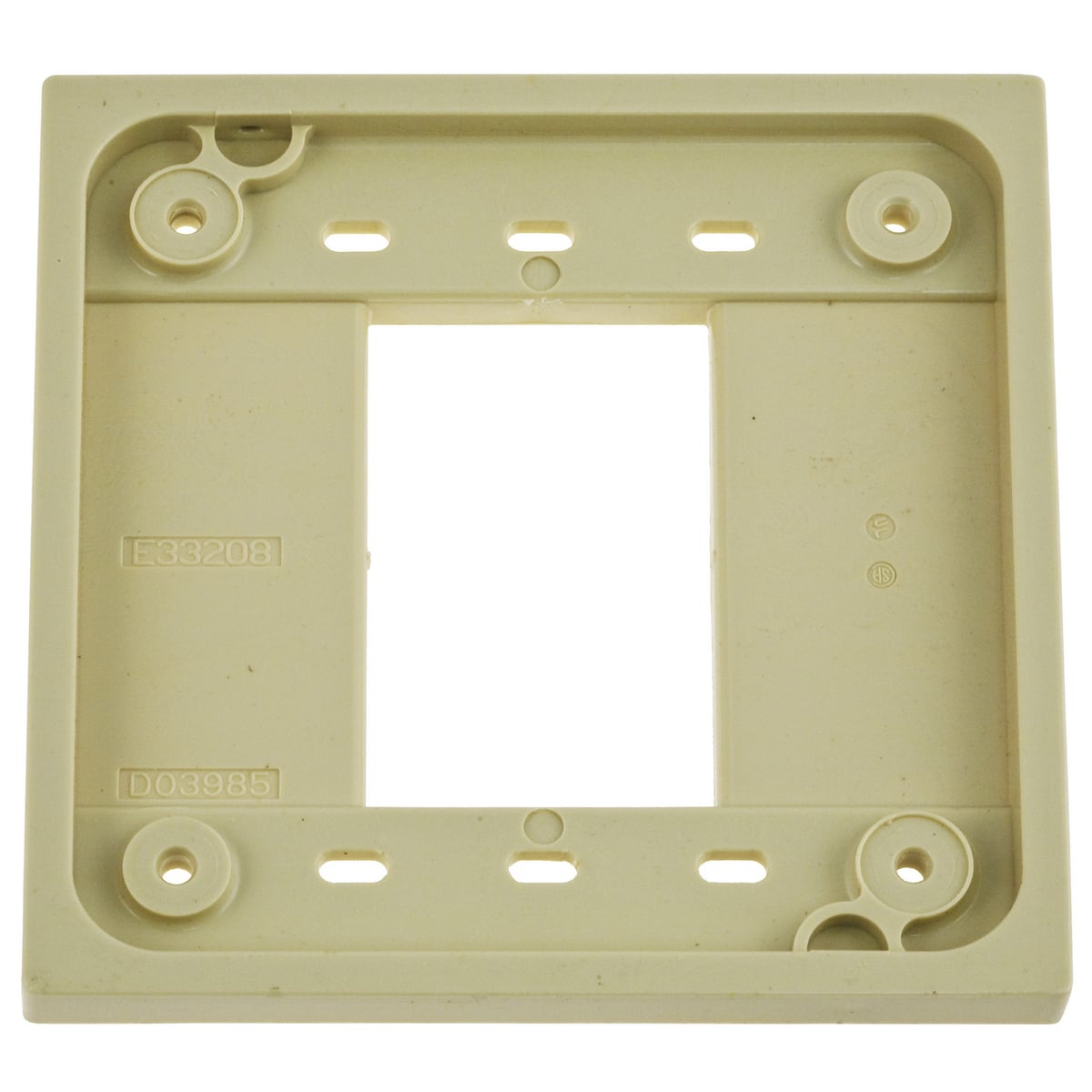 HBL4API Standard Adapter Plate, 4.78 in L x 4.78 in W x 0.58 in D, For Use With 1 and 2-Gang 4 in Square Device Boxes, Polycarbonate