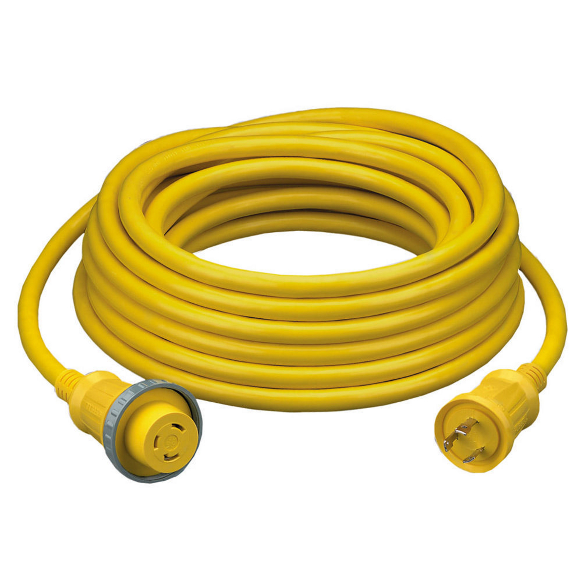 HBL61CM08 Grounding Ship To Shore Standard Cable Set, Electrical Ratings: 125 V AC, 30 A, 3750 W, 1-Phase, 0.335 in, 600 in L Cord, (3) Conductors