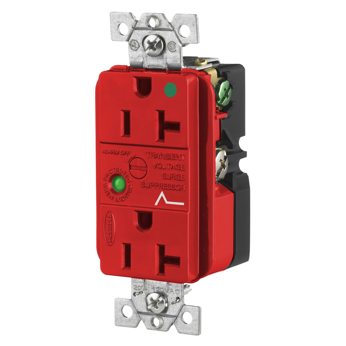 HBL8362RSA Decorator Duplex Receptacle, 125 V AC, 20 A, 60 Hz, 1 Phase